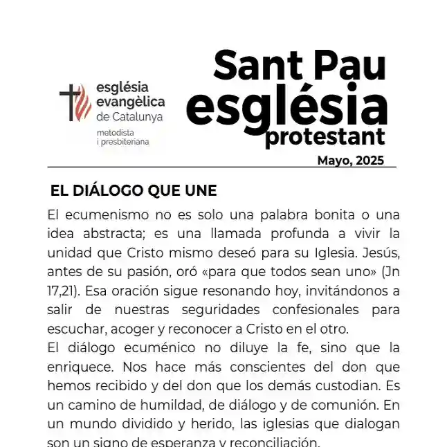 Boletín mayo Iglesia Sant Pau