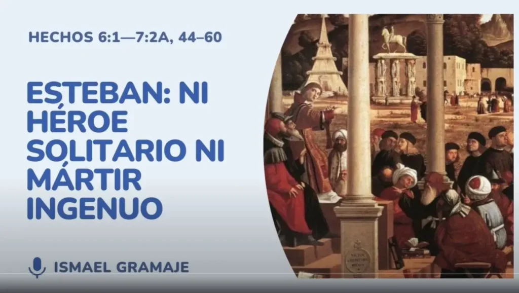 Representación de Esteban, primer mártir cristiano, lleno del Espíritu Santo