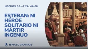 Representación de Esteban, primer mártir cristiano, lleno del Espíritu Santo