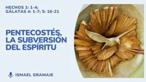 Representación del Espíritu Santo descendiendo sobre la comunidad en Pentecostés