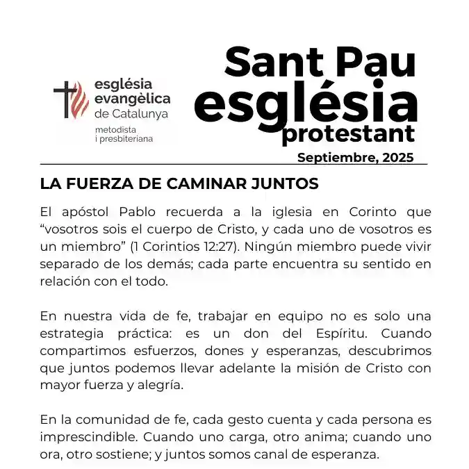 Comunidad compartiendo un espacio de fe