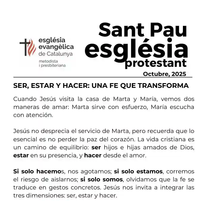 Ilustración simbólica de fe en equilibrio: ser, estar y hacer