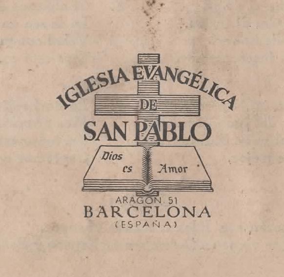 Segell històric de la Iglesia Evangélica de San Pablo, origen de la identitat evangèlica de l'actual Església Protestant Sant Pau.