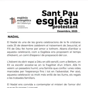 Nadal ple de fe i pau