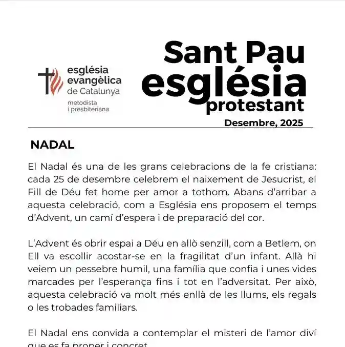 Nadal ple de fe i pau