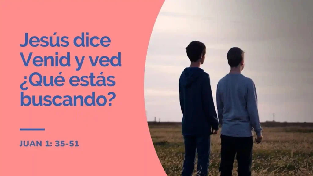 Jesús dice venid y ved reflexión sobre la fe como proceso según el Evangelio de Juan