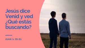 Jesús dice venid y ved reflexión sobre la fe como proceso según el Evangelio de Juan