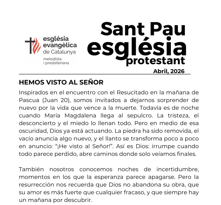 Boletín Sant Pau abril 26