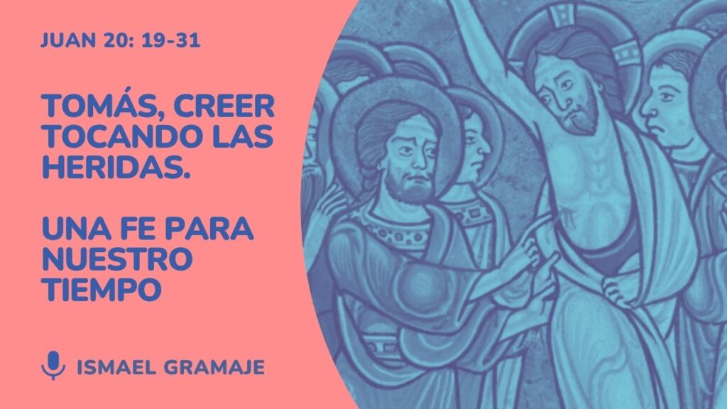Imagen donde ser ve a tomás introduciendo el dedo en la herida de Jesús