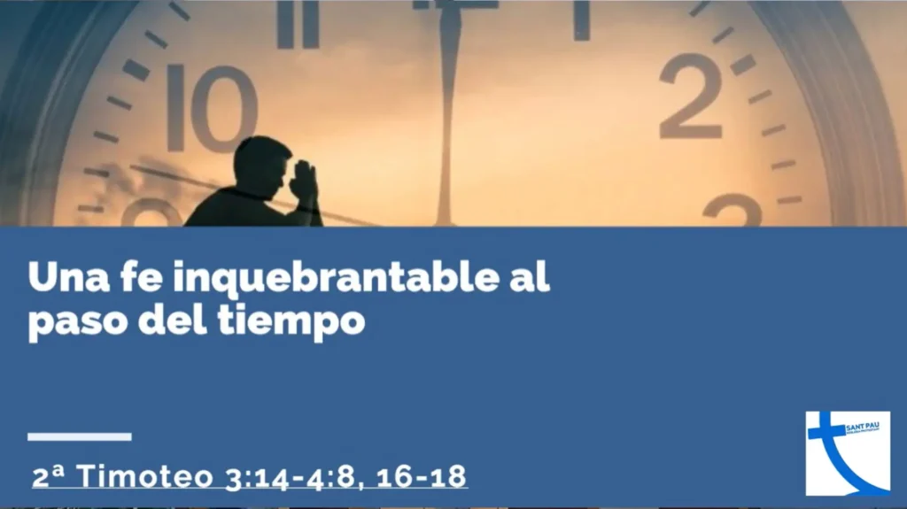 Silueta de una persona orando ante un gran reloj, imagen de la predicación Una fe inquebrantable al paso del tiempo.