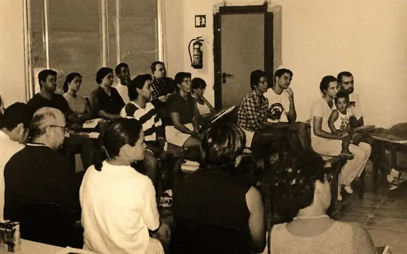 Convivència comunitària de l’Església Protestant Sant Pau a Aiguaviva, setembre de 2000.