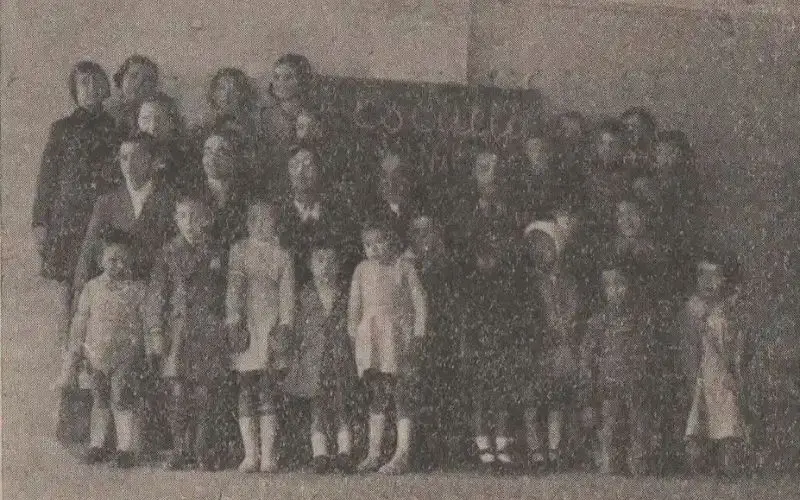 Grup de l’escola dominical de l’Església Protestant Sant Pau, Barcelona, desembre de 1934.
